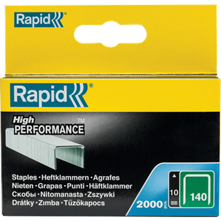 Rapid Nr 140 Bredtrådsklamme Stål 2000-pak 10 mm