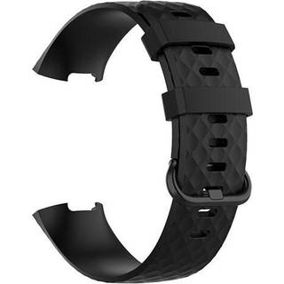 Silikonerem Fitbit Charge4 / Charge 3 - S Sort
