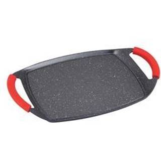Grill Plate - Flat - Die Cast - Non Stick Greblon Marble Coated - 47 cm - Royalty Line