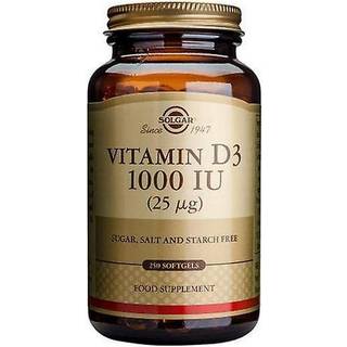 Solgar D3-vitamin 1000 IU (25 µg) - 250 kaps.