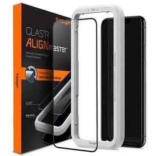 Spigen Glass FC AlignMaster Skærmbeskyttelse iPhone 11 - Sort