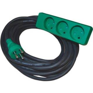 Blue Electric kabelsæt neopren 10m med jord og 3 stikdåse 3x1,5mm² - 1456324