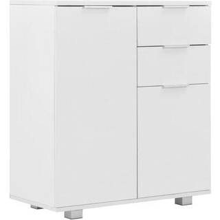 skænk 71 x 35 x 80 cm konstrueret træ hvid højglans