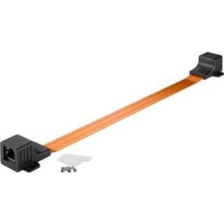 Fladt RJ45 netværks vindue forlængerkabel | 25 cm | PRIS-MATCH