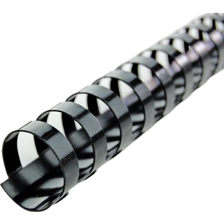 CombBind plastspiral ryg GBC 8mm A5 14 ringe sort, 100stk. 4400008