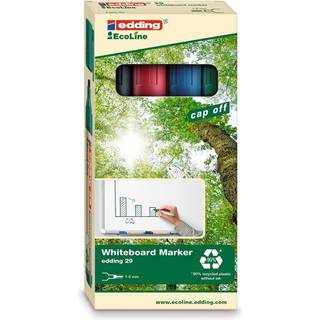 Edding 29 EcoLine whiteboardmarker 1-5mm skrå spids, 4 farver