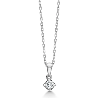 CROWN vedhæng i 14 kt. Hvidguld med diamant på 0,09 ct.