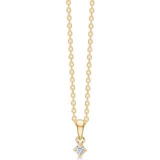 CROWN vedhæng i 14 kt. Guld med diamant fra 0,04 ct. - 0,50 ct.