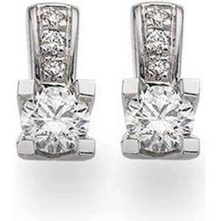 Kleopatra Queen Ørestikker 14 karat hvidguld m. 0,23 ct.