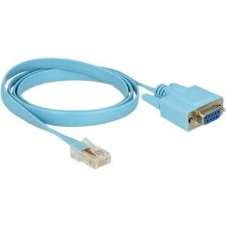 Delock Adapter RS-232 DB9 hun til 1x Seriel RS-232 RJ45 han, 1m