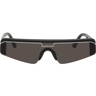 Balenciaga Unisex BB0003S 001 Solbriller Acetat Sort Grå Maske Normal