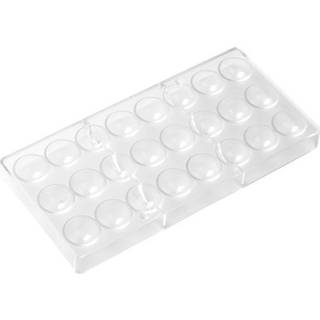 Chokoladeform t/24 stk rund 27 x 13 x 2,5 cm Klar