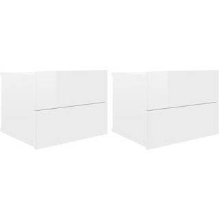 sengeborde 2 stk. 40x30x30 cm konstrueret træ sonoma-eg