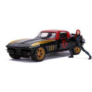 Marvel Avengers Black Widow køretøj - Chevy 1966 med figur - 17,5 cm lang