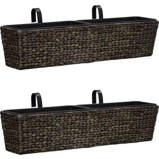 plantekasser 2 stk. vandhyacint brun