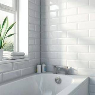 Premium Biselado Fasad Vit Blank 10x30 cm