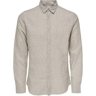 ONLY & SONS Caiden LS Linen Shirt Chinchilla