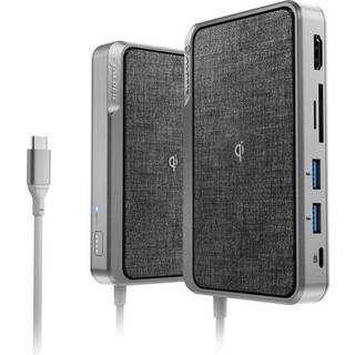 Alogic Ultra USB-C Dock, Qi trådløs oplader, 5000 mAh powerbank
