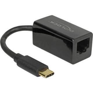Delock USB-C 3.1 Gen1 Ethernet adapter - 10/100/1000 Mbps - Sort