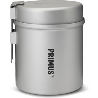 Campinggryde &amp; stegepande Primus Essential Trek Pot, naturanodiseret aluminium, med 1 gryde (1 liter) &amp; 1 stegepande (11,7 cm)