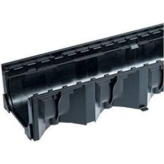 Plastmo HexaLine 2.0 rende uden rist, sort, 1 meter