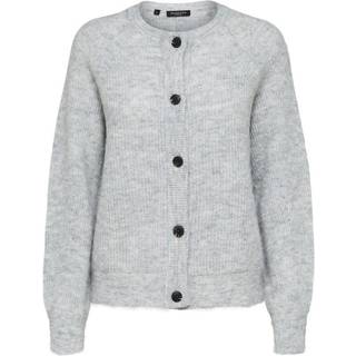 Selected Femme - Grå - Slflulu Ls Knit Short Cardigan B No - XX-Large
