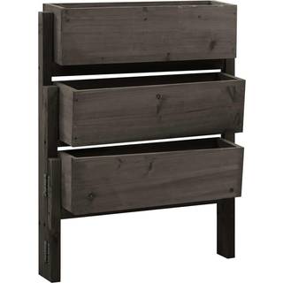 foldbar plantekasse 60x14x75 cm massivt fyrretræ orange