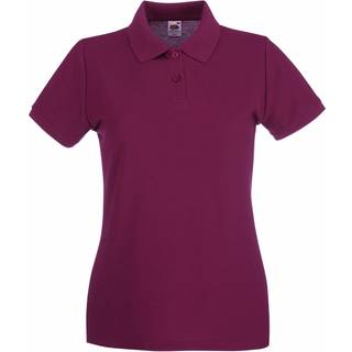 Fruit of the Loom Lady-Fit Premium Polo - Wine red - Small * Kampagne *