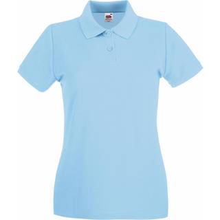 Fruit of the Loom Lady-Fit Premium Polo - Skyblue - Small * Kampagne *