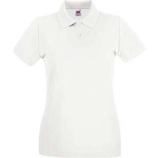 Fruit of the Loom Lady-Fit Premium Polo - White - Small