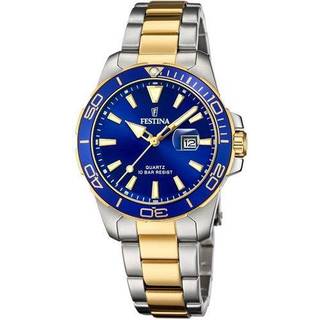 Festina F20504-1 Boyfriend Blå/Gul guldtonet stål Ø34.5 mm