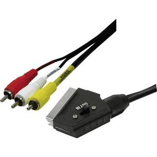 LOGILINK Scart RCA Kabel 1x Scart ST 3x RCA ST 2,0m