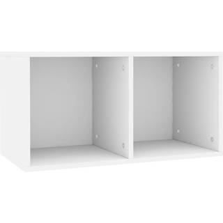 opbevaringsreol til lp'er 71x34x36 cm konstrueret træ betongrå