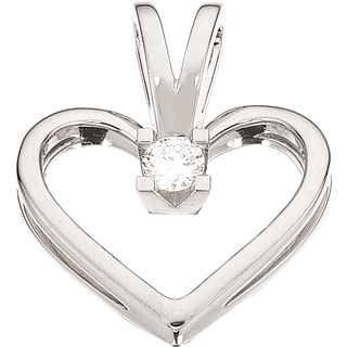 Kleopatra Hjerte Vedhæng 14 kt. hvidguld  0,05 ct.