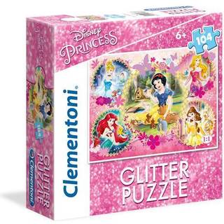 Disney Princess Glitter Puslespil, 104 Brikker