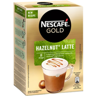Hazelnut Latte (Hasselnød) - Nescafé® - 8 breve instantkaffe