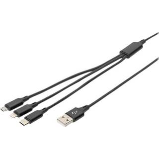Digitus AK-300160-010-S USB-kabel 1 m USB A USB C Sort