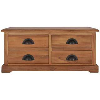 sofabord 68 x 68 x 30 cm massivt teaktræ