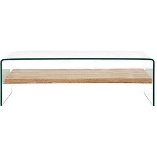 sofabord 87,5x42x44 cm massivt fyrretræ hvid og brun