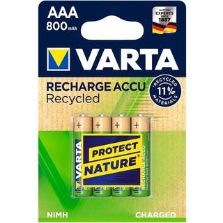 VARTA Recharge Accu Genbrugt AAA-batteri 800mAh, 4-pak