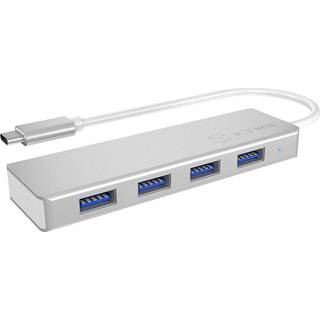 RaidSonic ICY BOX IB-HUB1425-C3 USB hub - USB 3.2 - 4 ports - Sølv