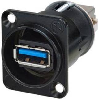 Neutrik NAUSB3 USB 3.0 Chassis stik (Sort)