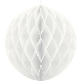 Honeycomb Bolde Hvid Silkepapir 20 cm – Perfekt til stilren festdekoration