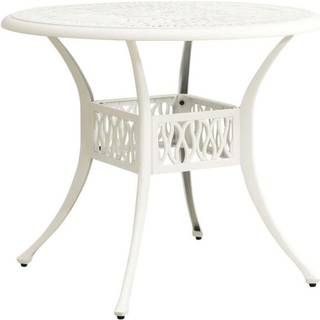 havebord 90x90x74 cm støbt aluminium sort