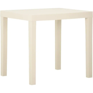 Havebord 79X65X72 Cm Plastik - Hvid