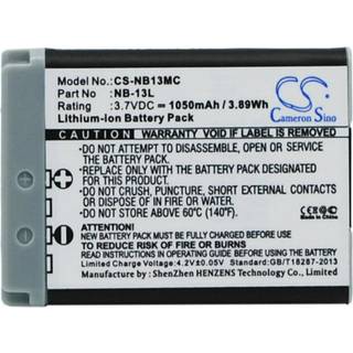 Batteri til Canon kamera Powershot - 1050mAh