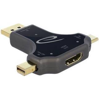 Delock HDMI 4K adapter til Displayport / USB-C / Mini DP