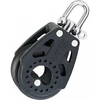 Enkeltblok med sjækkel Harken Carbo Air 40 mm, roterende, glideleje, passer liner Ø6 - 10 mm