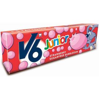 V6 Junior Tyggegummi Strawberry Bubblegum