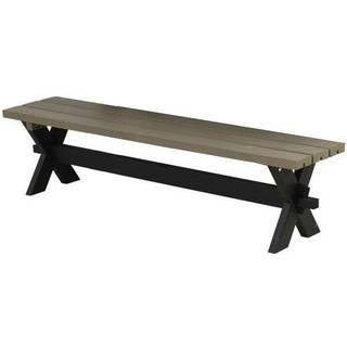 Plus nostalgi bænk sort 38x44x177cm 18591-15